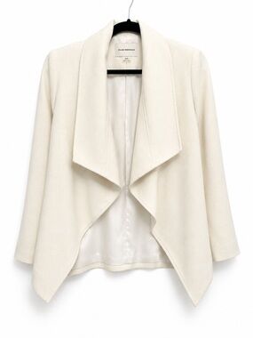 Club Monaco Off-White Open Front Jacket